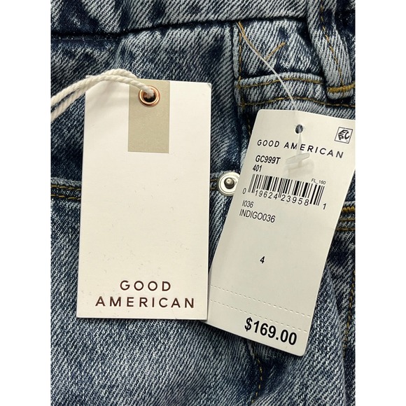 Good American Womens Size 4 Good Classic High-Rise Distressed Jeans NEW 27"x27" - Picture 13 of 16